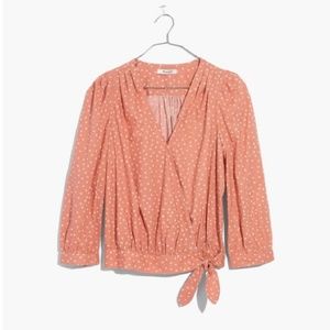 Madewell Wrap Top In Star Scatter (Sz. L)
